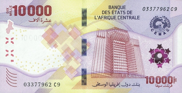 PNew (PN704) Central African States - 10.000 Francs 2020 (2022)